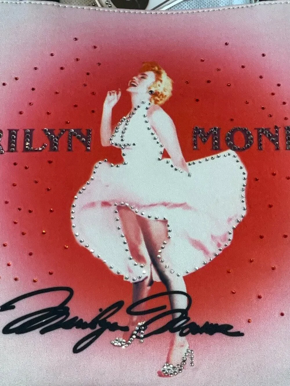 Marilyn Monroe Bamboo Handles Purse New W/ Tags & Dust bag Glam Rhinestone